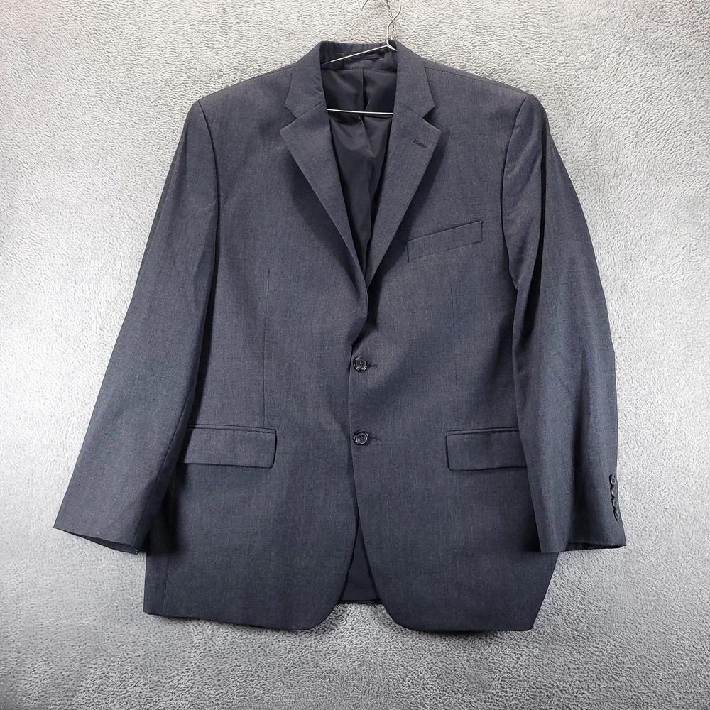 Lauren Ralph Lauren Suit Mens 44 36x32 Gray Wool 2 Piece Total Comfort Wedding